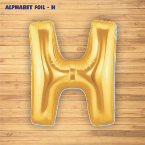 Alphabet H Premium Gold Foil Balloons