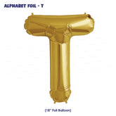 Alphabet T Premium Gold Foil Balloon