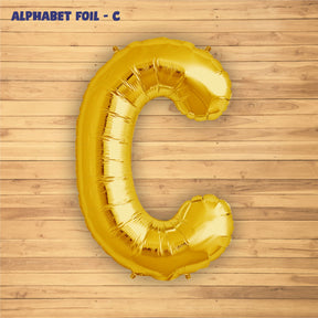 Alphabet C Premium Gold Foil Balloons