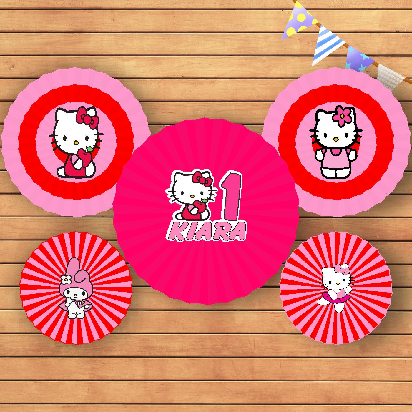 PSI Hello Kitty Theme Paper Fan