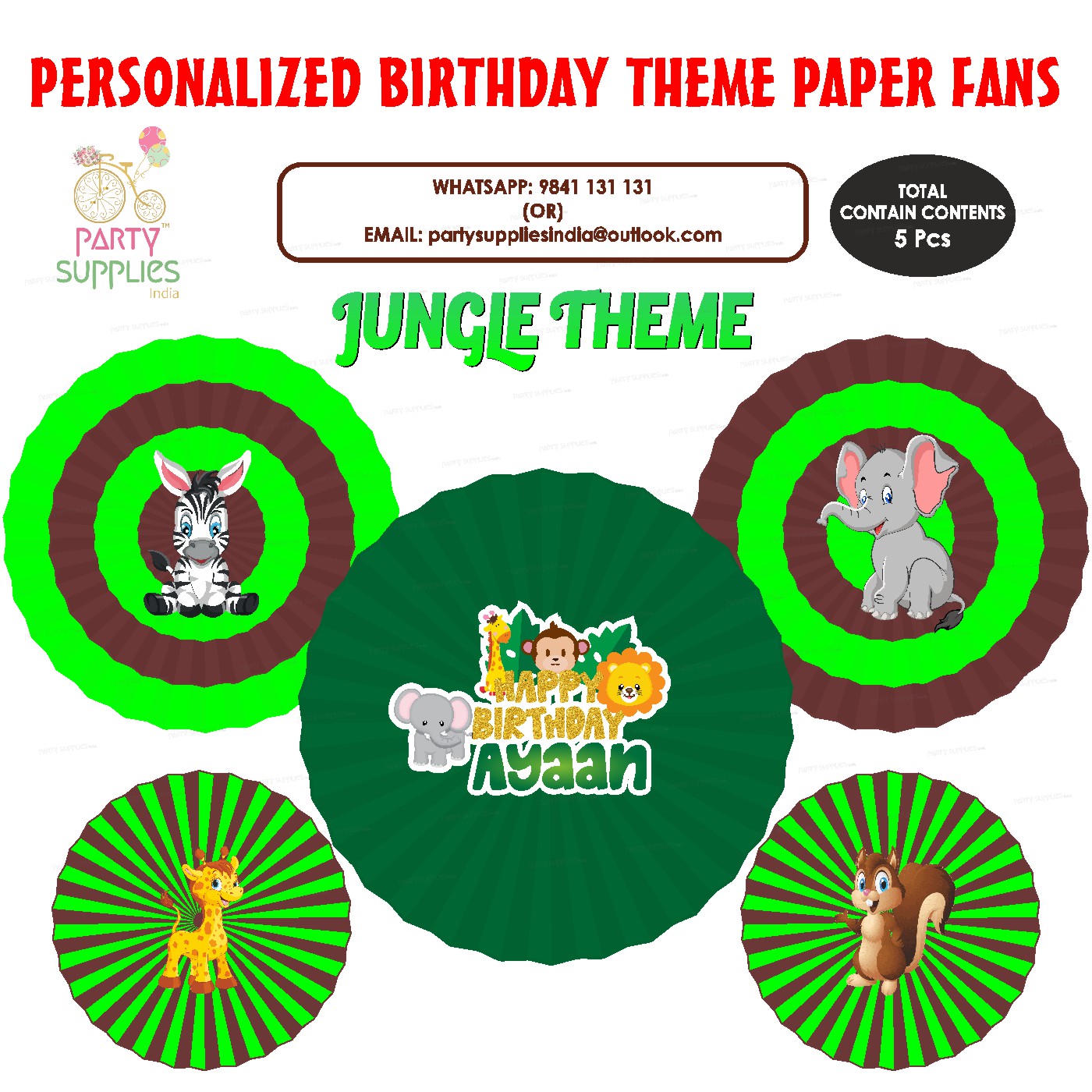 PSI Jungle Theme  Paper Fan