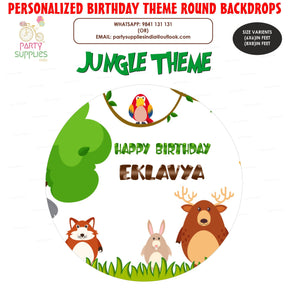 Jungle Theme Customized Round Backdrop