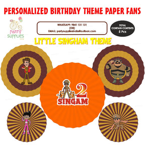 PSI Little Singham Theme  Paper Fan