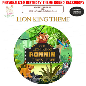 Lion King Theme Customized Round Backdrop