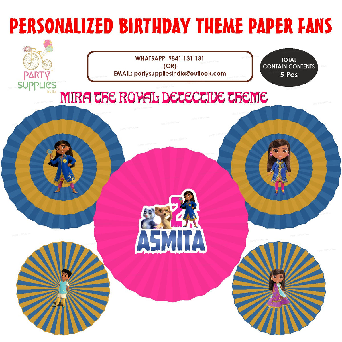 PSI Mira Royal Detective Theme Paper Fan