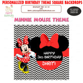 Minnie Mouse Red Theme Square Backdrop