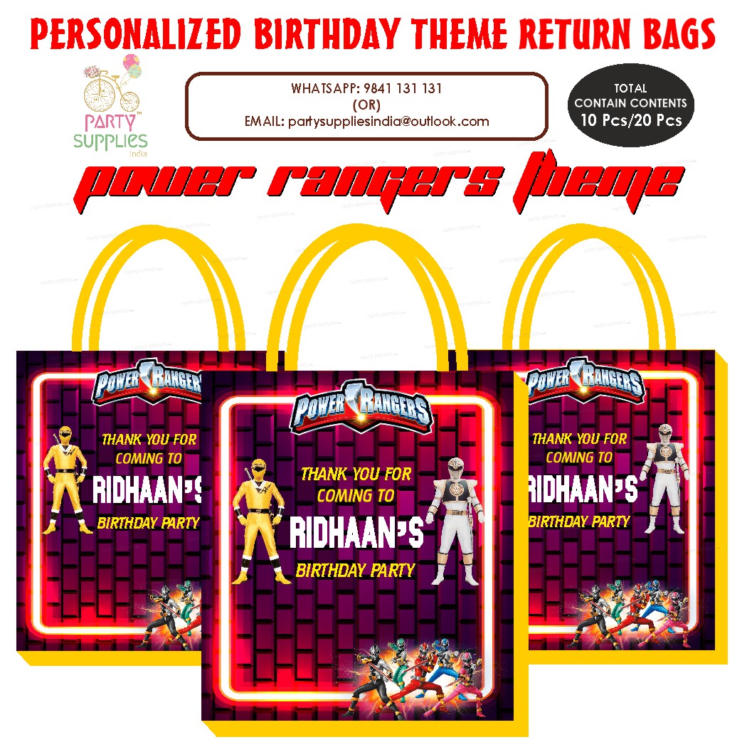 PSI Power Rangers Theme Return Gift Bag