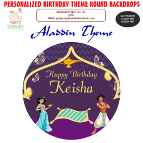PSI Aladdin Theme Customized  Round Backdrop