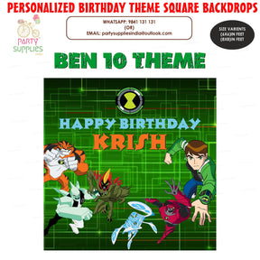 PSI Ben 10 Theme Square Backdrop