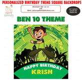 PSI Ben 10 Theme Customized Square Backdrop
