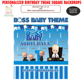 PSI Boss Baby Theme Square Backdrop