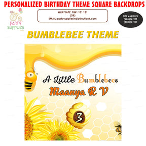 PSI Bumble Bee Theme Customized Square Backdrop