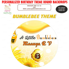 PSI Bumble Bee Theme Customized  Round Backdrop