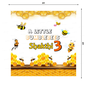 PSI Bumble Bee Theme Personalized Square Backdrop