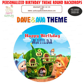 PSI Dave & Ava Theme Customized Round Backdrop