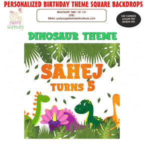 PSI Dinosaur Theme Square Backdrop