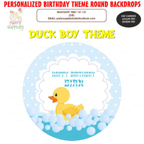 PSI Duck Theme Boy Round Backdrop