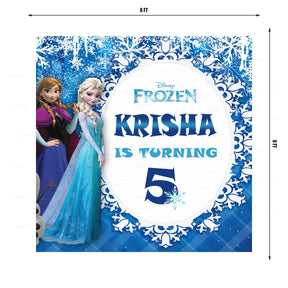 PSI Frozen Theme Personalized Square Backdrop