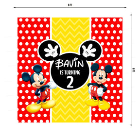 PSI Mickey Mouse Square Backdrop