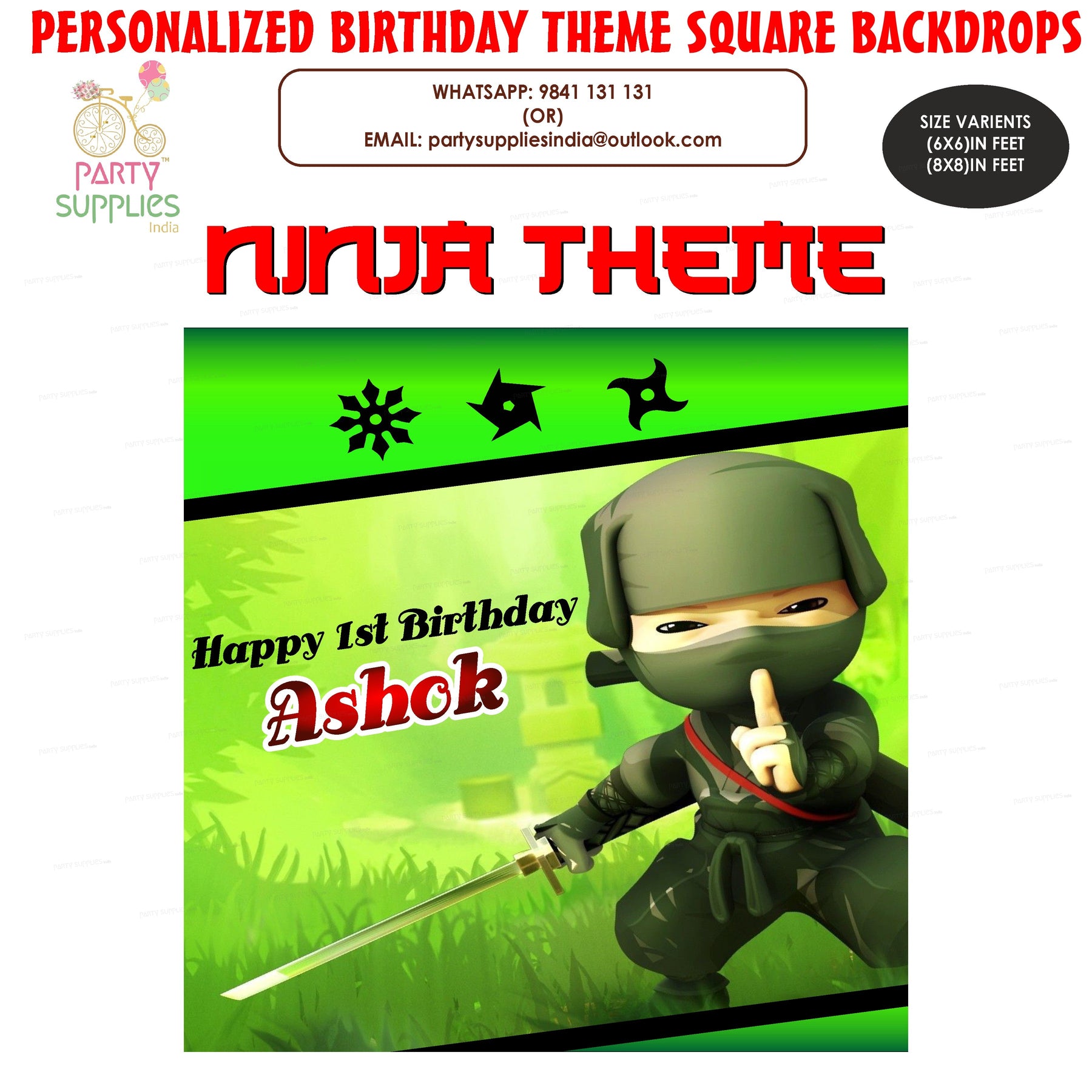 PSI Ninja Theme Square Backdrop