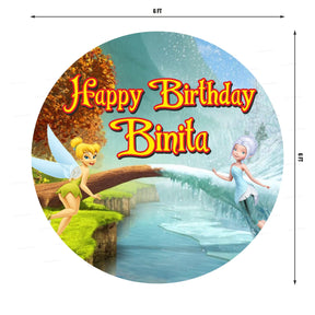 PSI Tinker Bell Theme Customized Round Backdrop