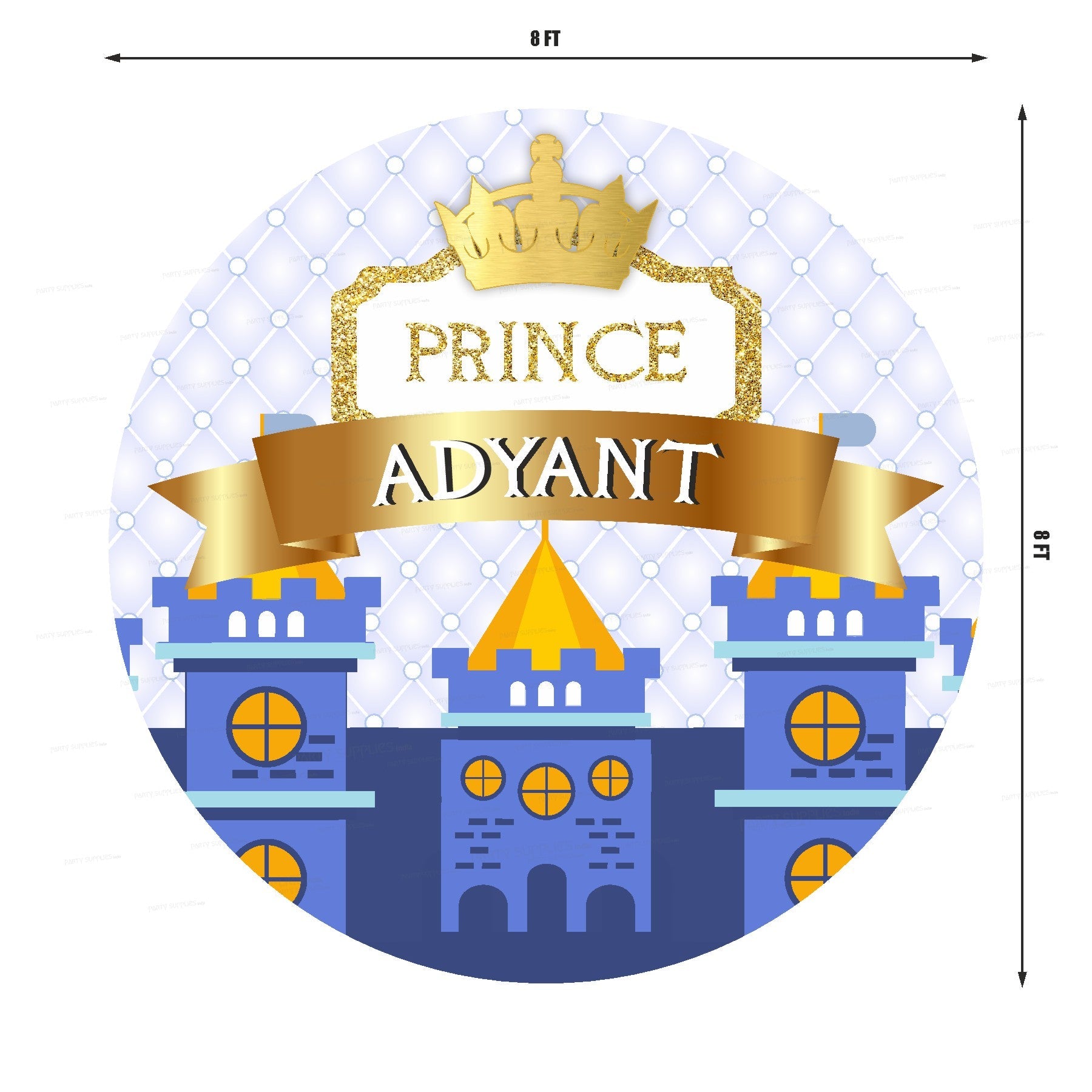 Prince Theme Customized Round Backdrop