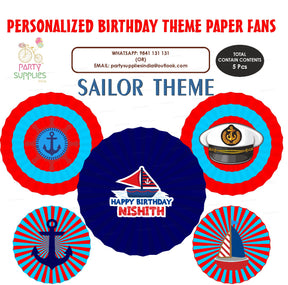 PSI Sailor Theme Paper Fan
