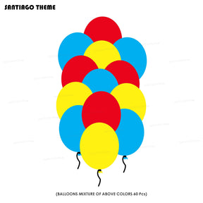 PSI Santiago Theme Colour 60 Pcs Balloons