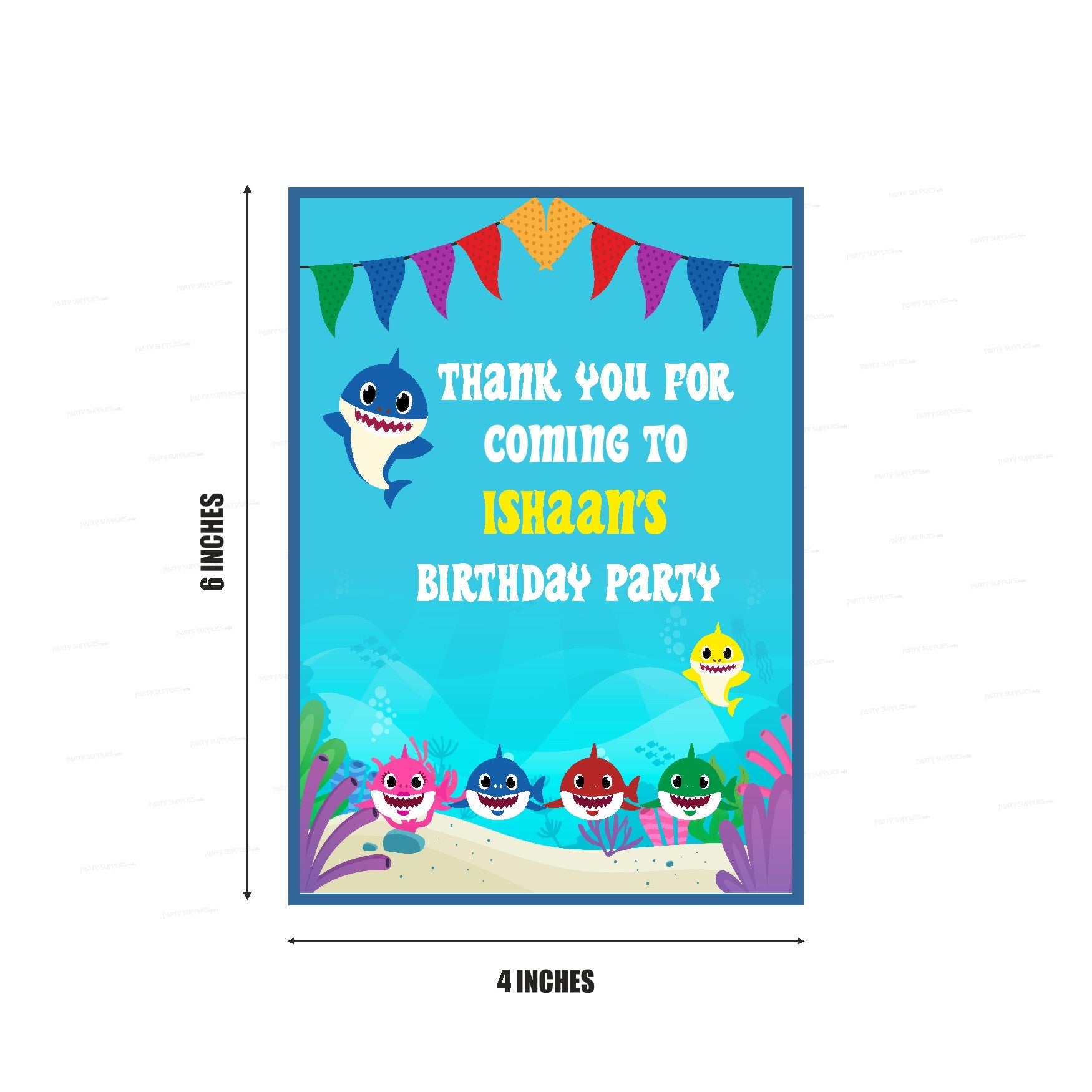 Shark Boy Thank You Card