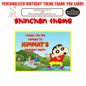 PSI Shinchan Theme Thank You Card