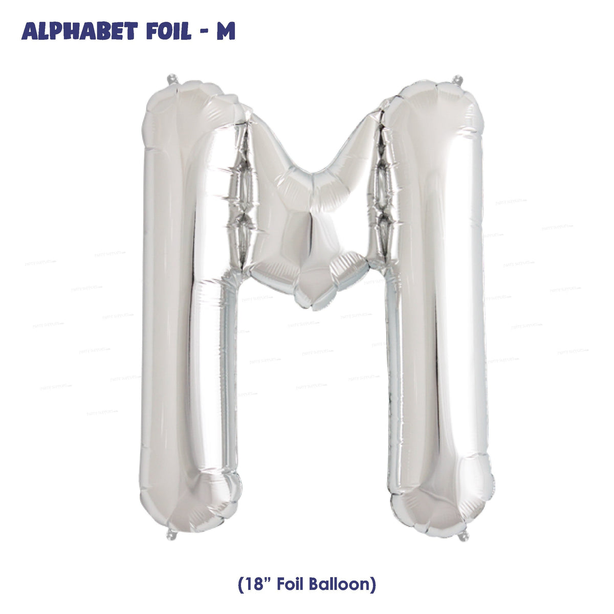 Alphabet M Premium Silver Foil Balloon