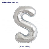 Alphabet S Premium Silver Foil Balloon