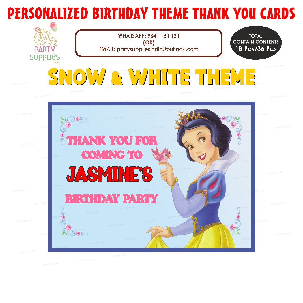 PSI Snow and White Theme Thank You Card