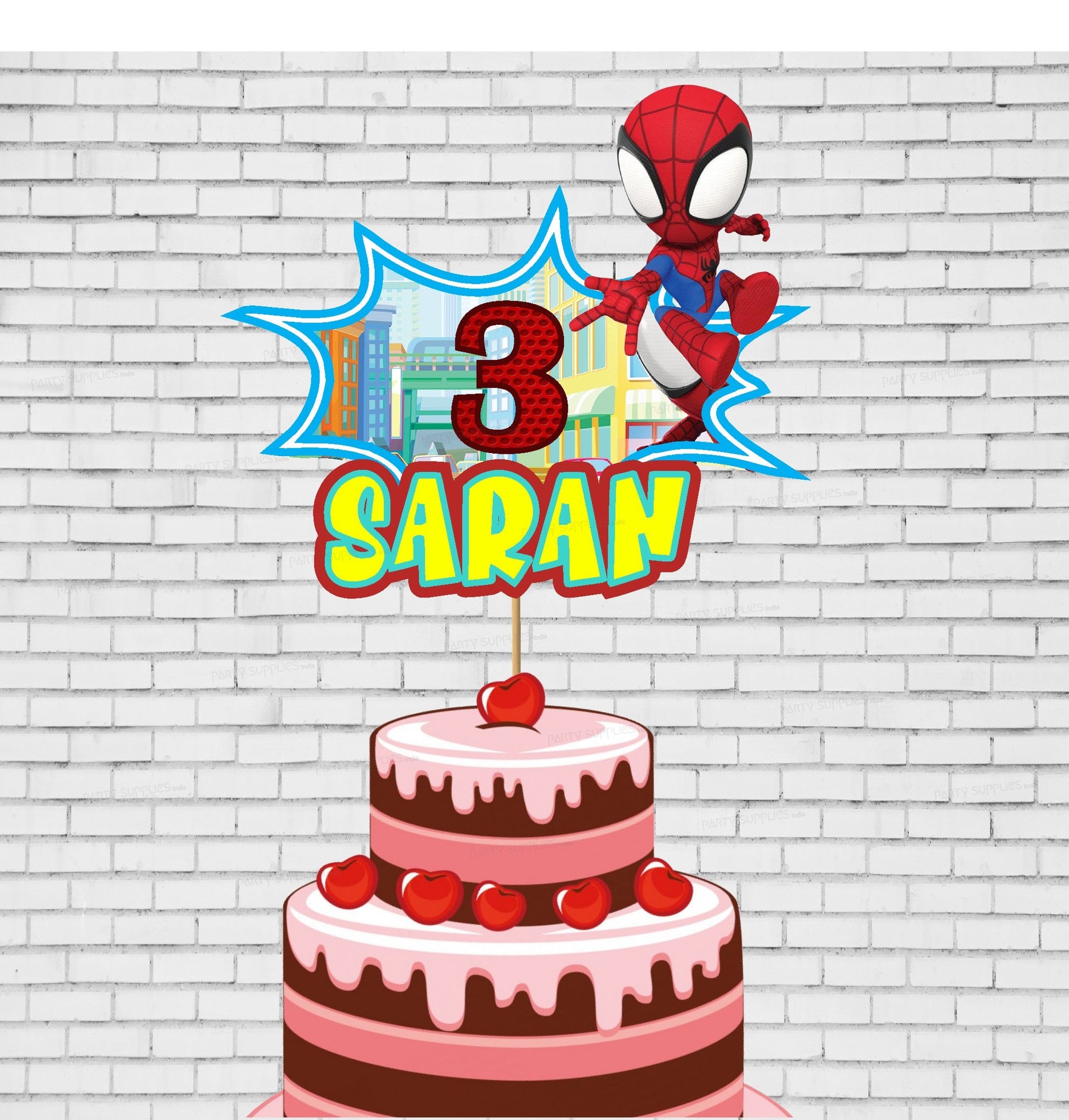 PSI Spidey and his Amazing Friends Theme Cake Topper