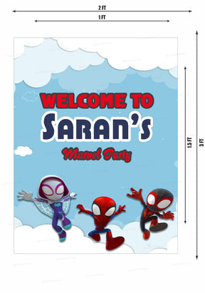 PSI Spidey and his Amazing Friends Theme Welcome Board