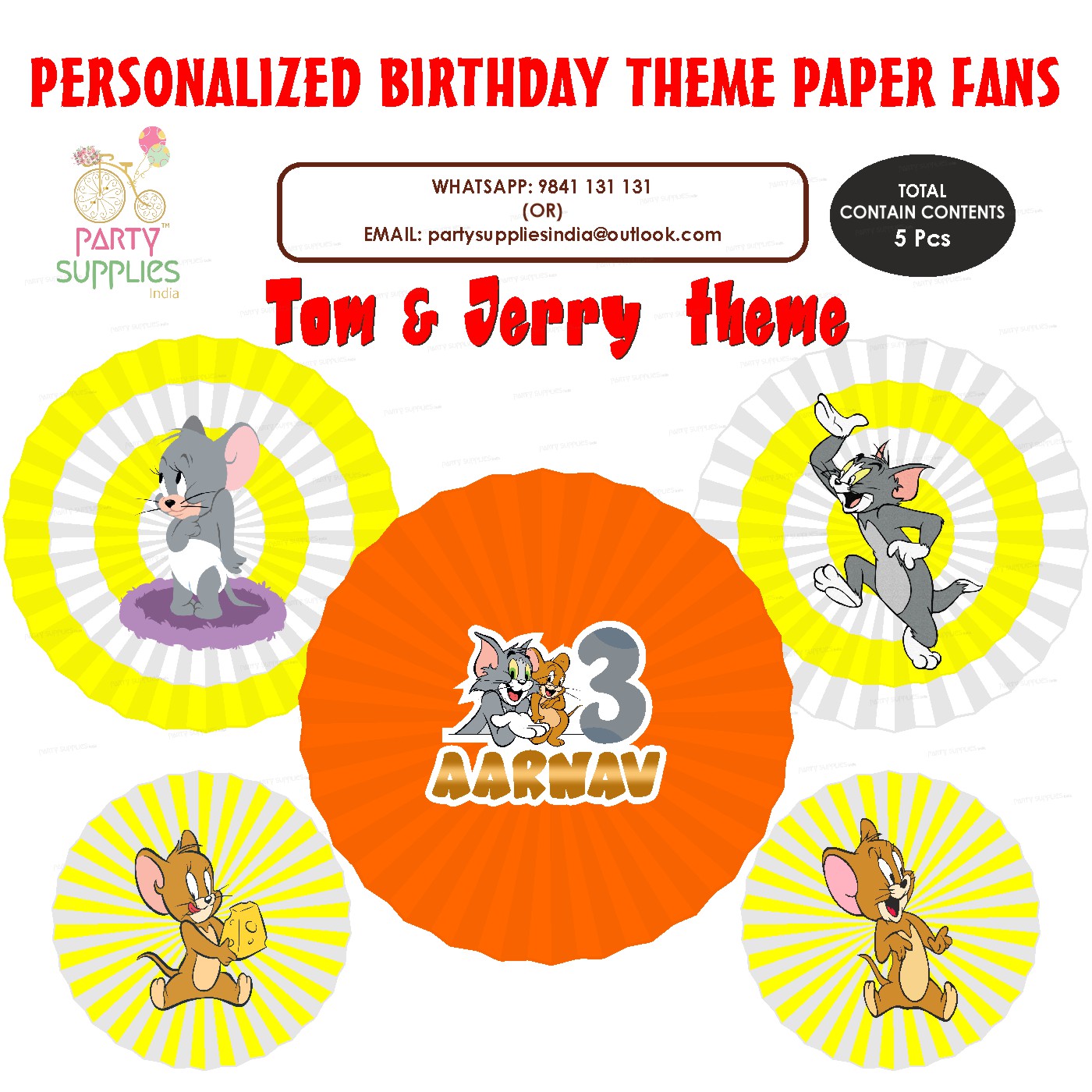 PSI Tom & Jerry Theme Paper Fan