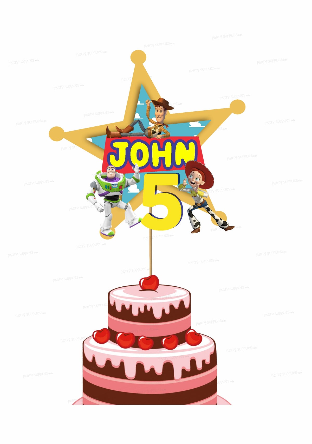 PSI Toy Story Theme Cake Topper