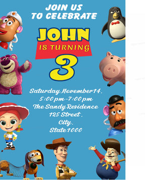 PSI Toy Story Themes Customized Invite