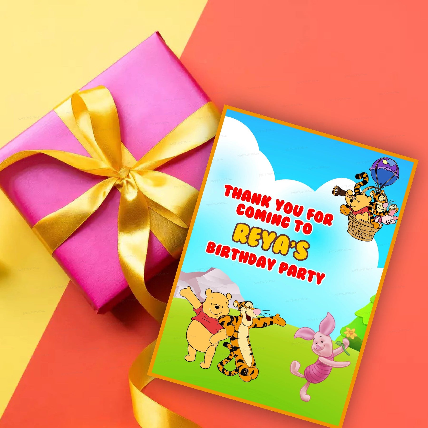 PSI Winnie the Pooh Theme Thank You Card