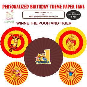 PSI Winnie the Pooh Theme Paper Fan
