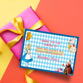 PSI Alice in Wonderland Theme Thank You Card