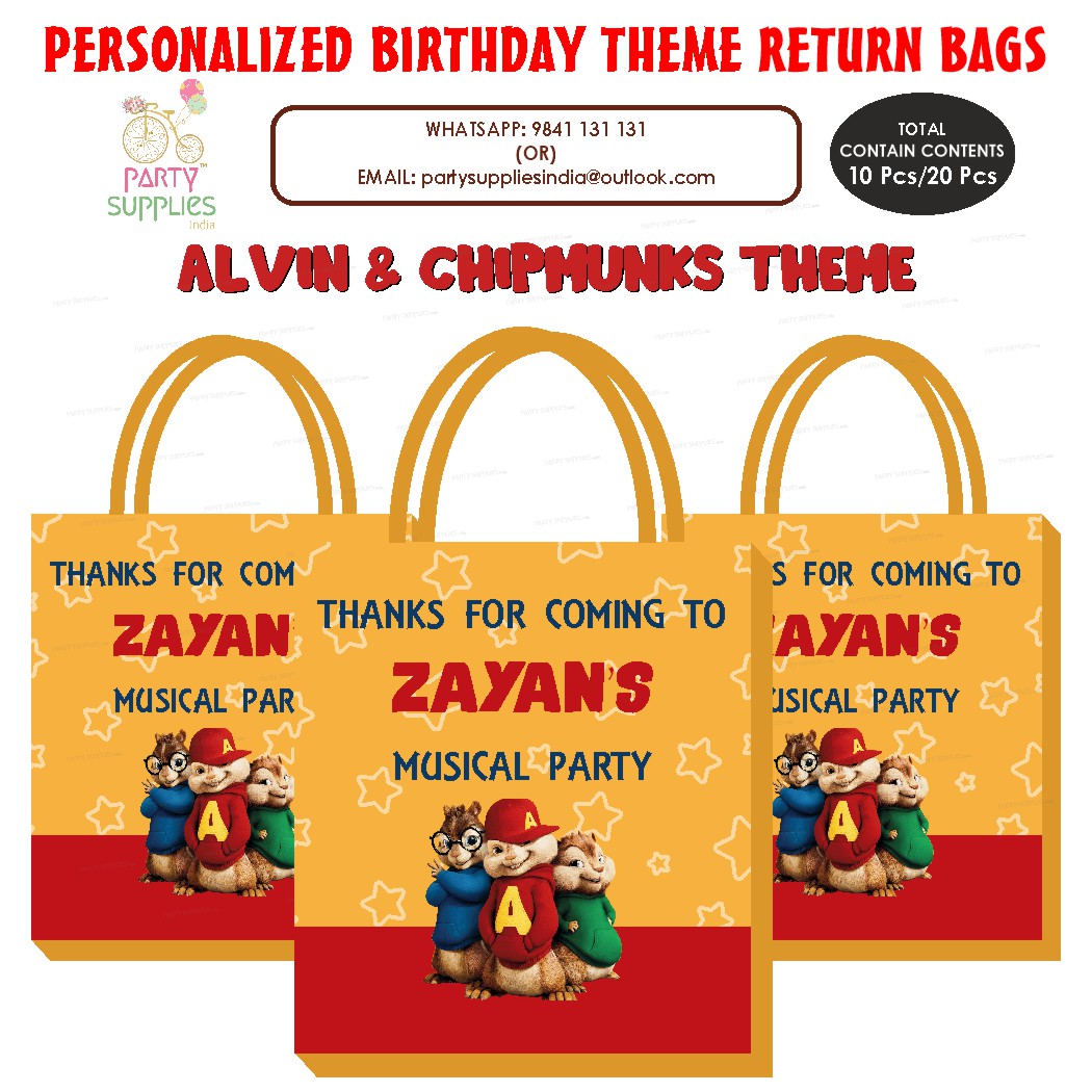 PSI Alvin And Chipmunks Theme Return Gift Bag