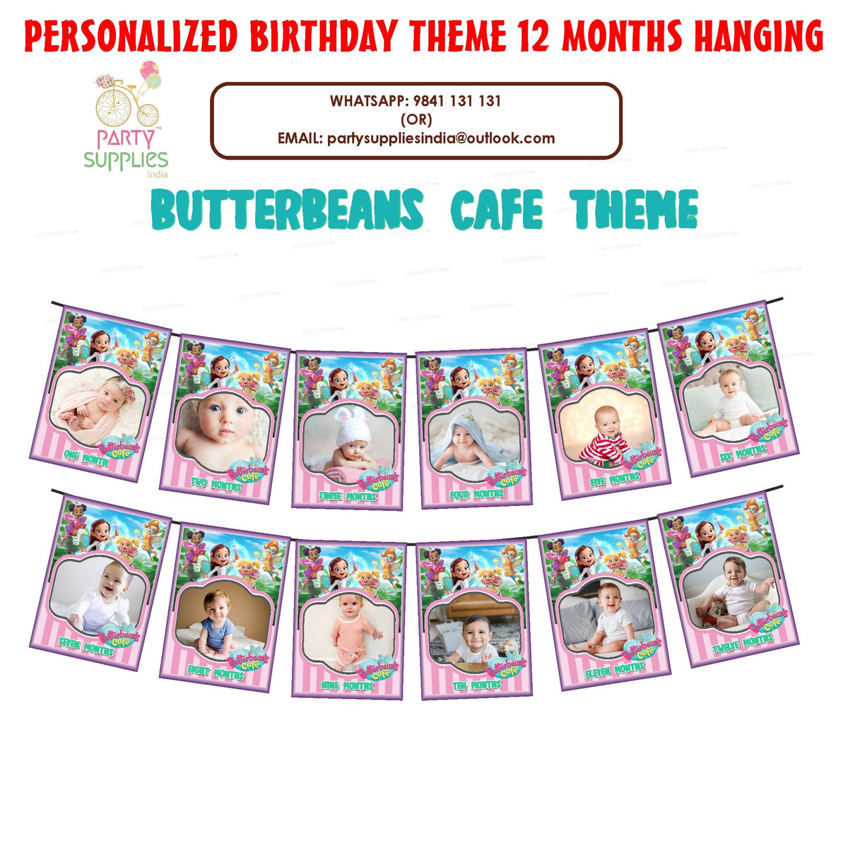 PSI Butter Beans Theme 12 Months Photo Banner
