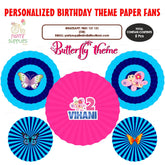 PSI Butterfly  Theme Paper Fan
