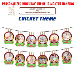 PSI Cricket Theme 12 Months Photo Banner