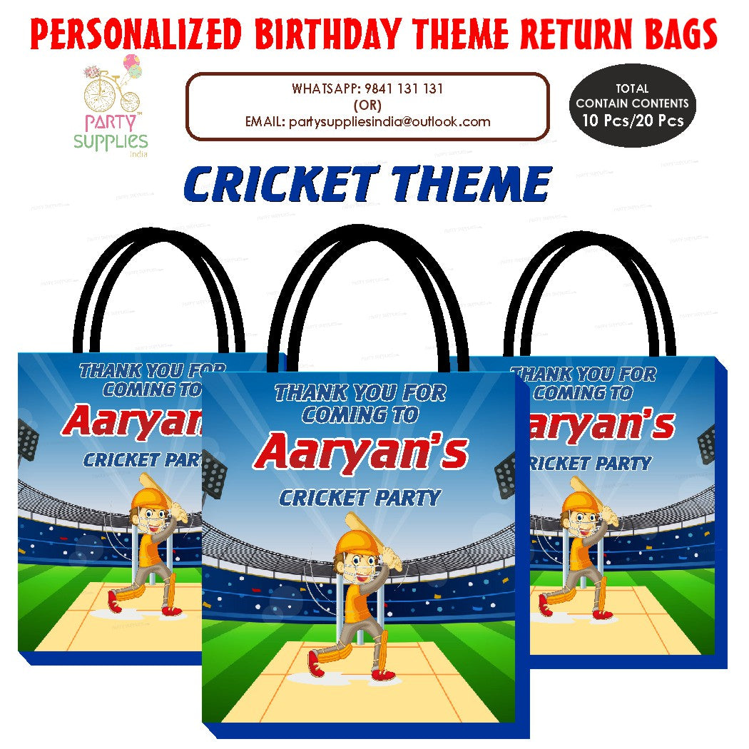 PSI Cricket  Theme  Return Gift Bag
