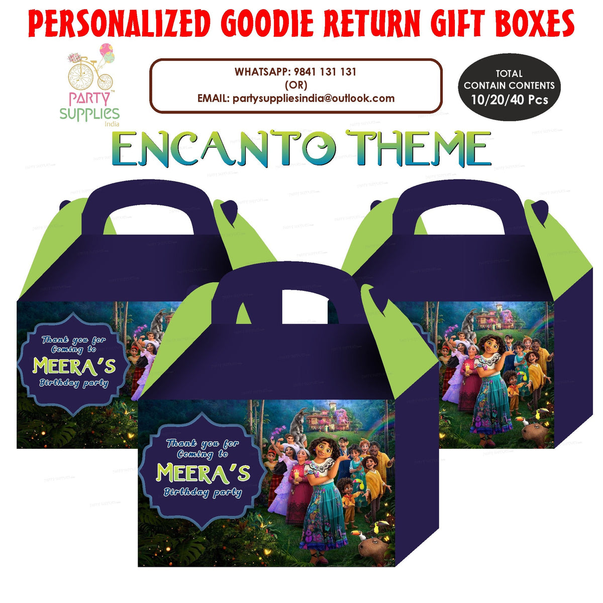 PSI Encanto theme Goodie Return Gift Boxes