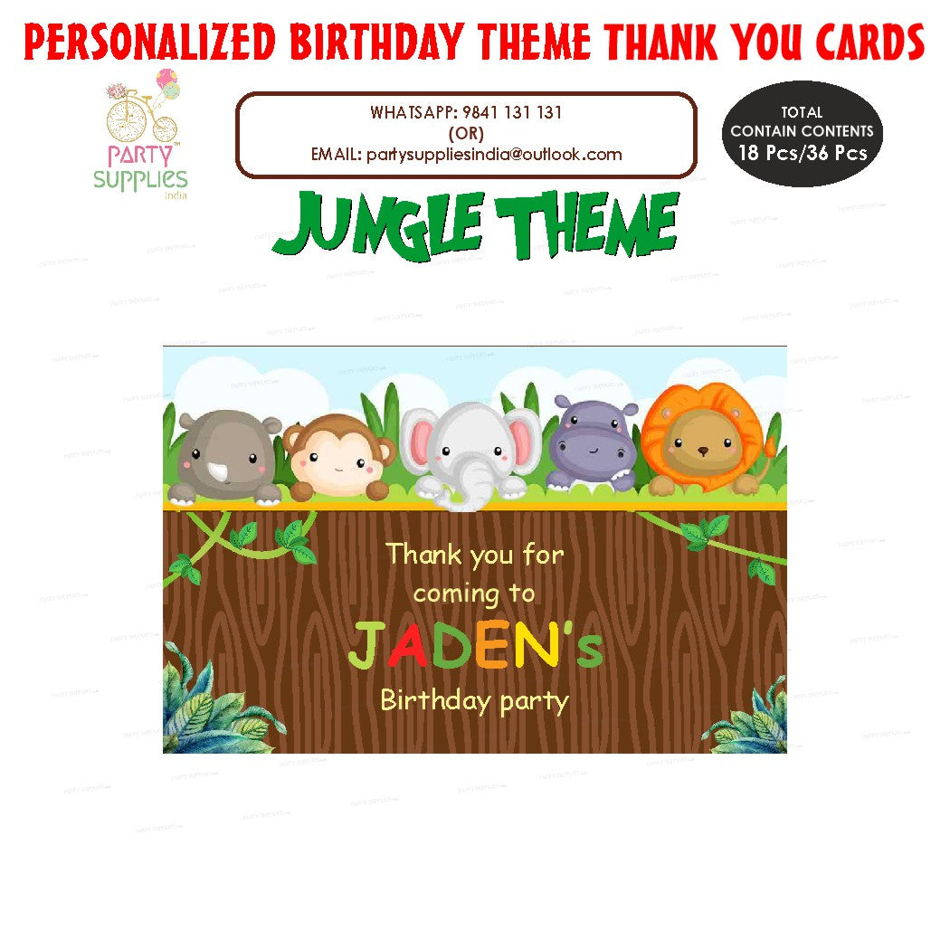 PSI Jungle Theme Thank You Card