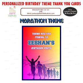 PSI Marathon Theme Thank You Card