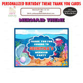 PSI Mermaid Theme Thank You Card